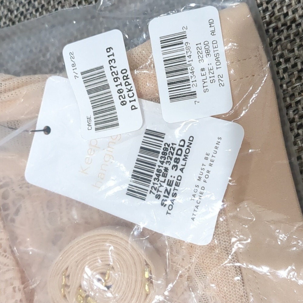 Lively The Lace Strapless bra size 38DD toaated almond NWT - Picture 6 of 7
